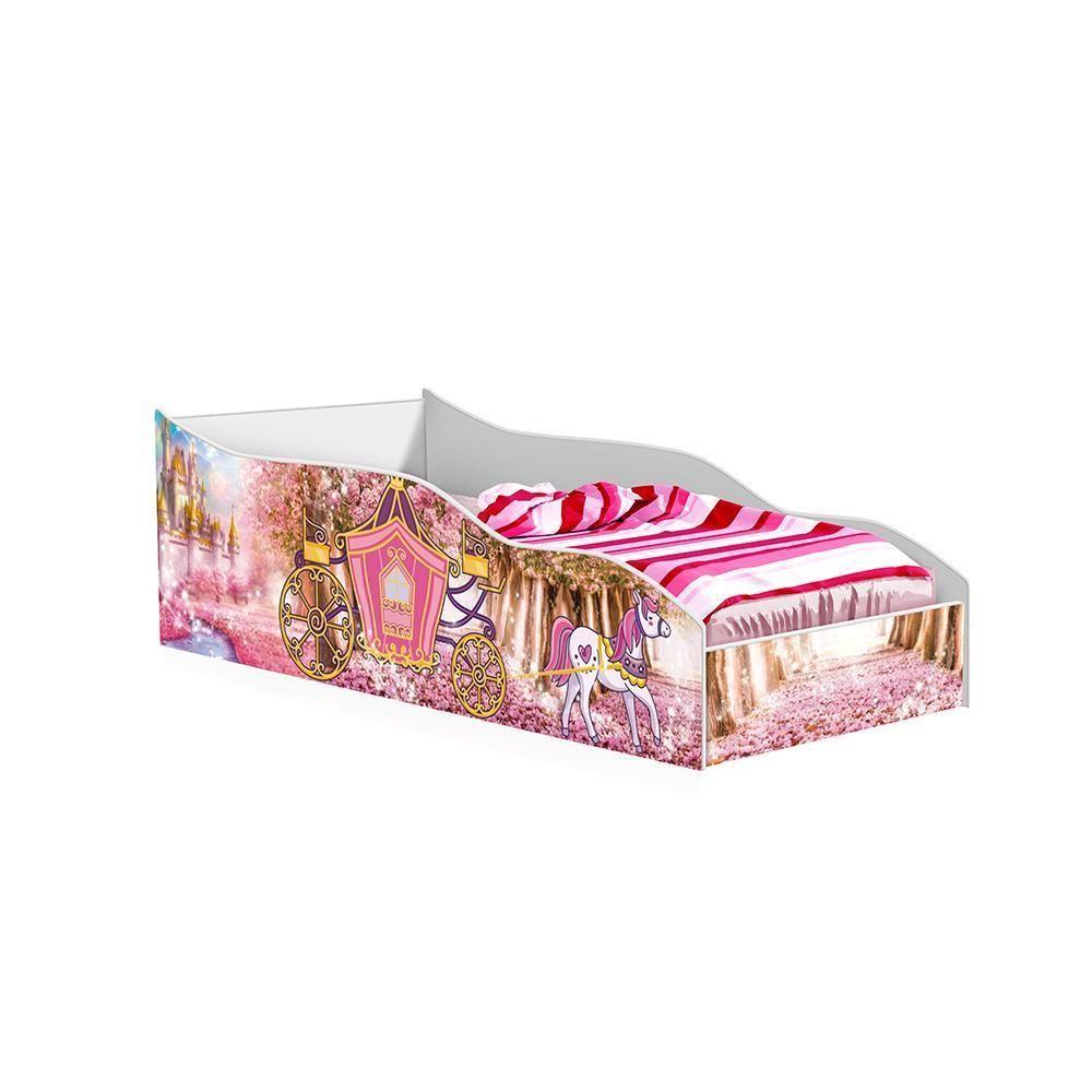 Miniatura Cama Carro Solteiro Encantado Princesa Com Colchão