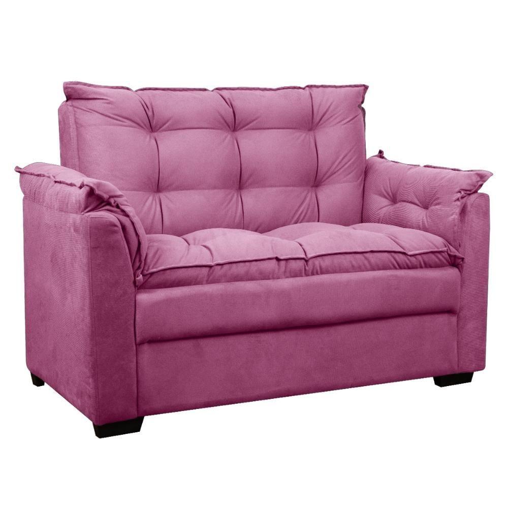 Miniatura Sofá 2 Lugares Confortável Pequeno 140cm Small Herrero Rosa