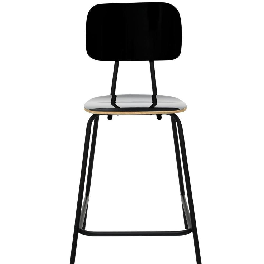 Miniatura Banqueta Bistro Alta Linha Industrial Preto