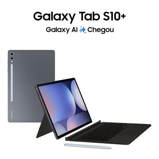 Miniatura Tablet Samsung Galaxy Tab S10+ 512GB WiFi - Cinza, com Caneta S Pen e Capa Teclado, RAM 12GB, Tela 12.4"