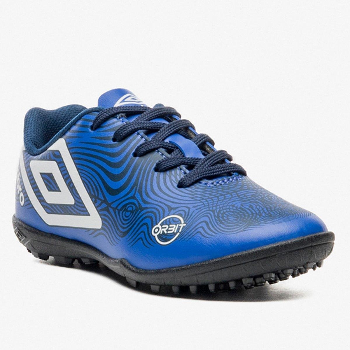 Miniatura Chuteira Society Infantil Umbro Orbit Marinho+Branco - 28