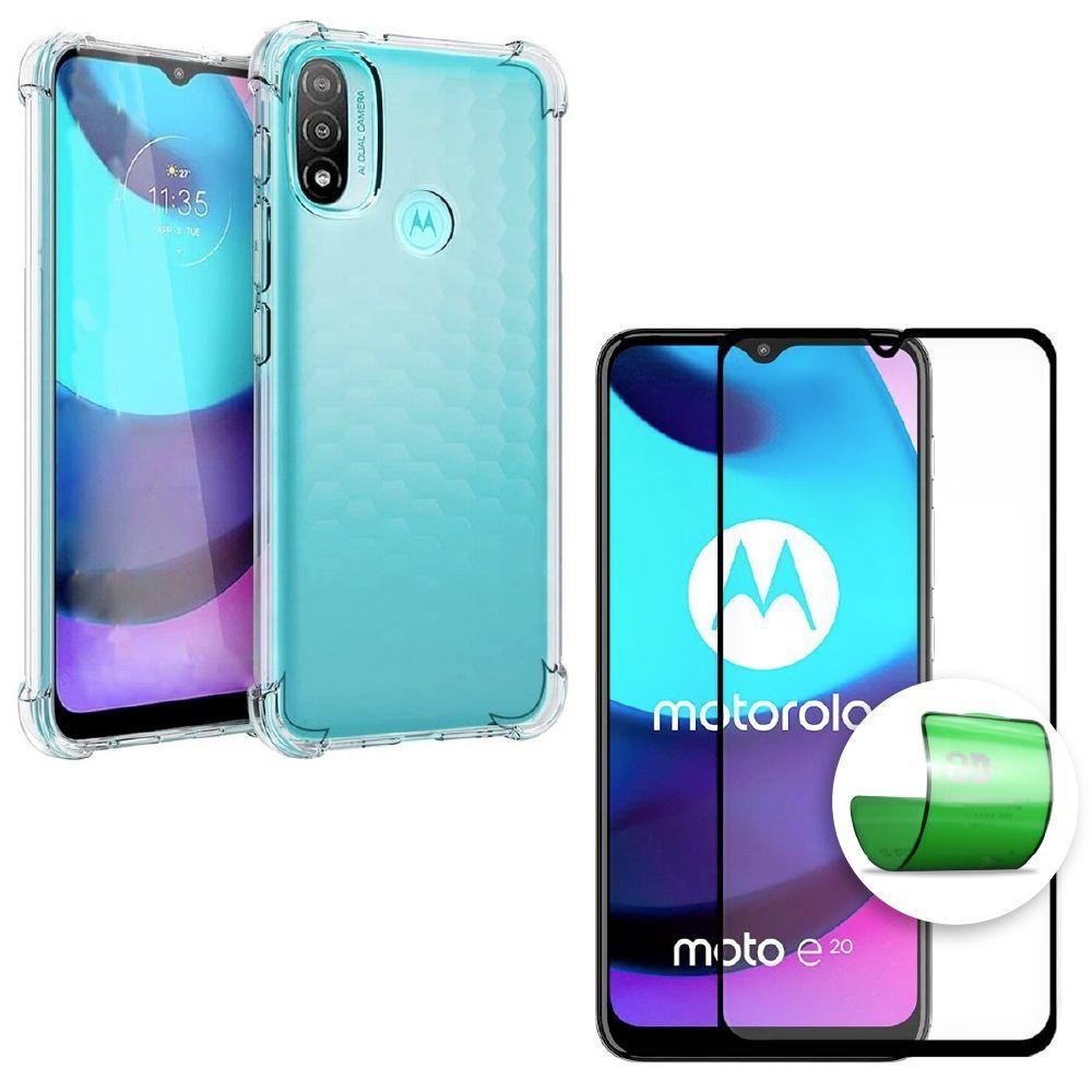 Miniatura Capa Capinha + Película 9D Cerâmica Moto E20