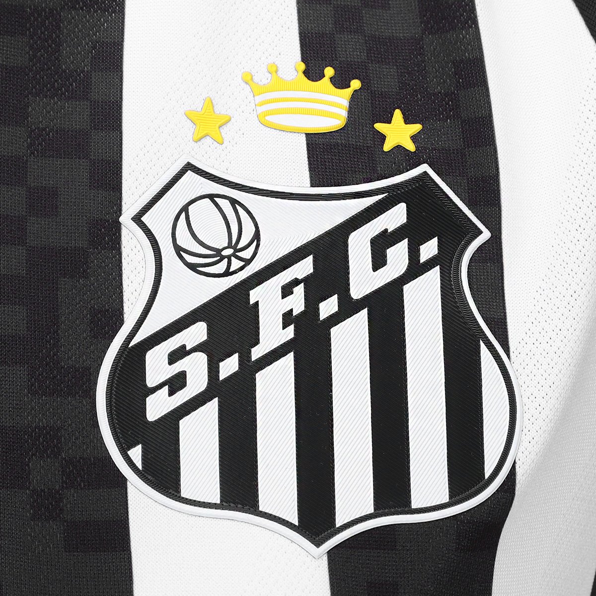 Miniatura Camisa Santos II 25/26 s/n Umbro Jogador Feminina Preto+Branco - G