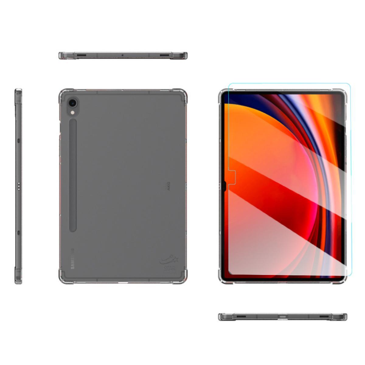 Miniatura Capinha Borda Anti Impacto Para Samsung Tab S9+ 12.4 + Vidro