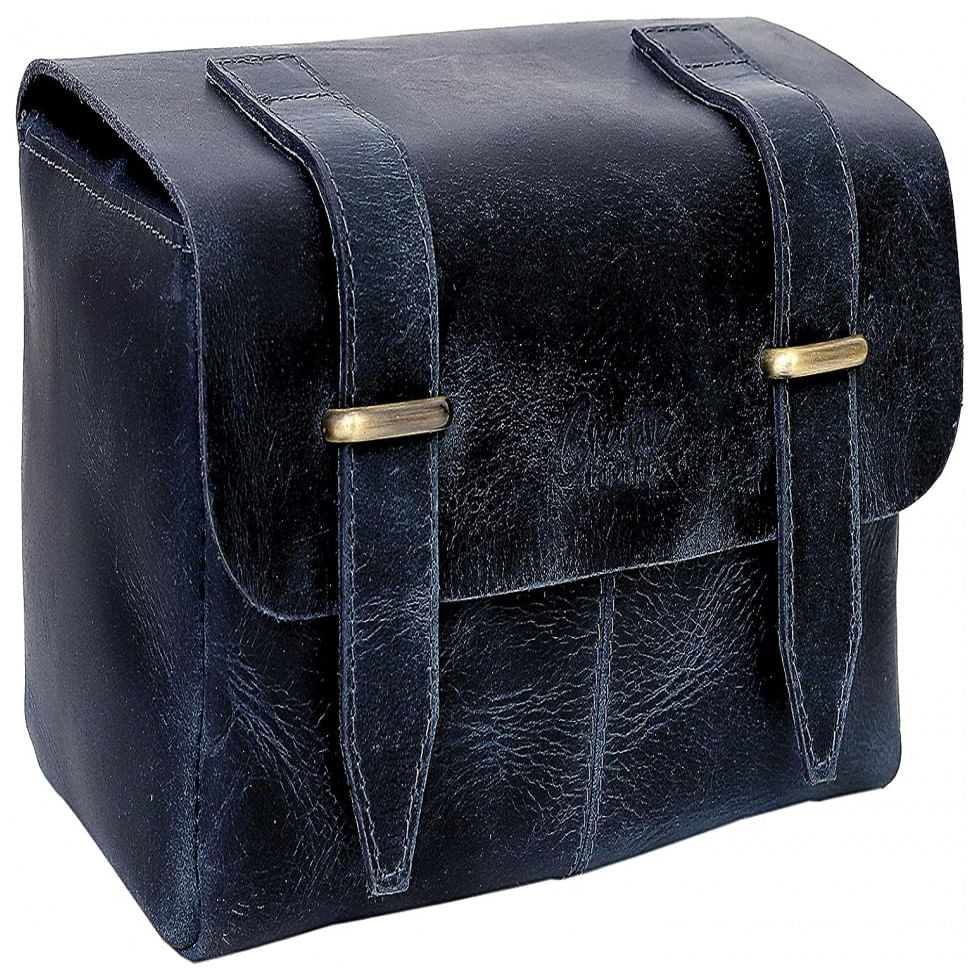 Miniatura Necessaire Masculina de Couro, CREATIVE LEATHER ART, Marrom