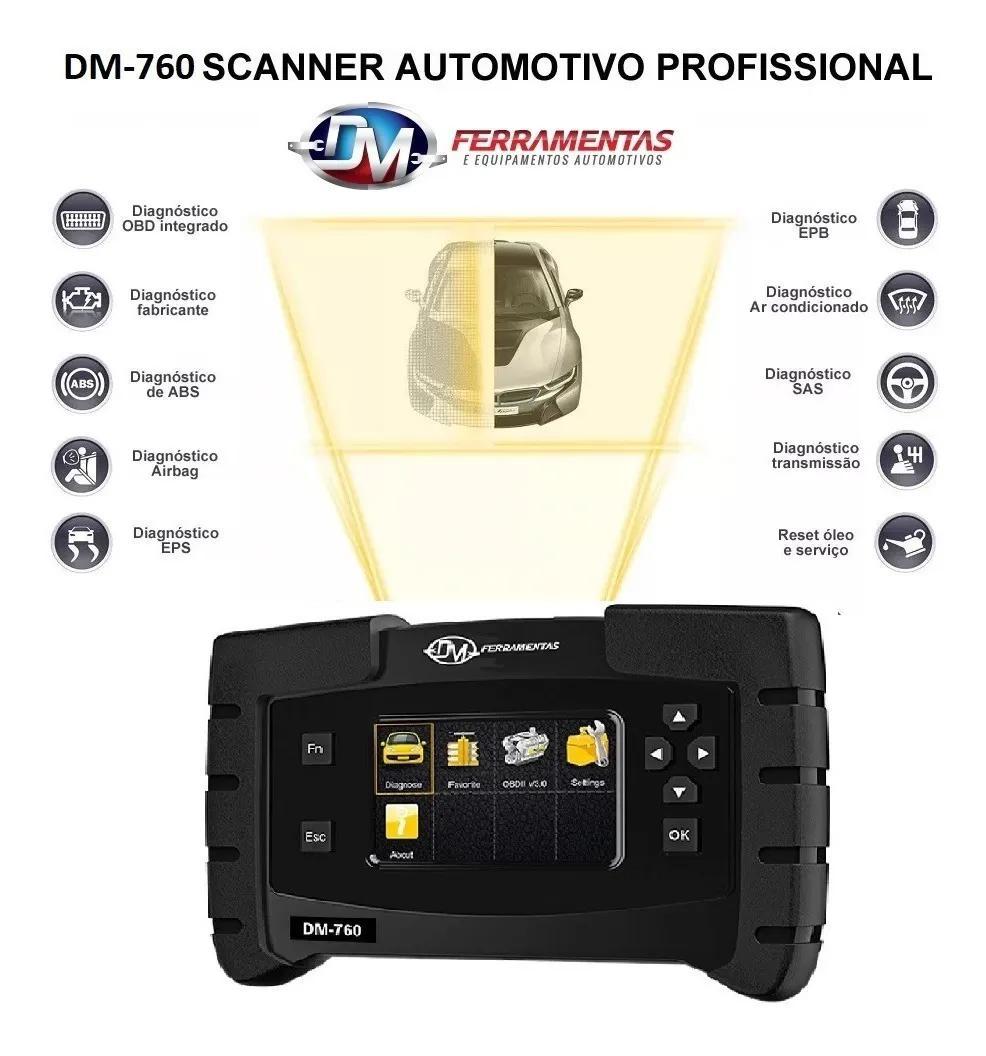 Scanner Automotivo Profissional Dm-760 Ajuste Af