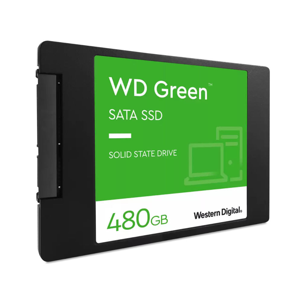 Miniatura SSD WD Green 480GB 2,5 SATA III 545MB/s WDS480G2G0A Preto
