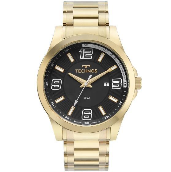 Miniatura Relógio Masculino Technos Racer Analógico Dourado 2115NBA/1D