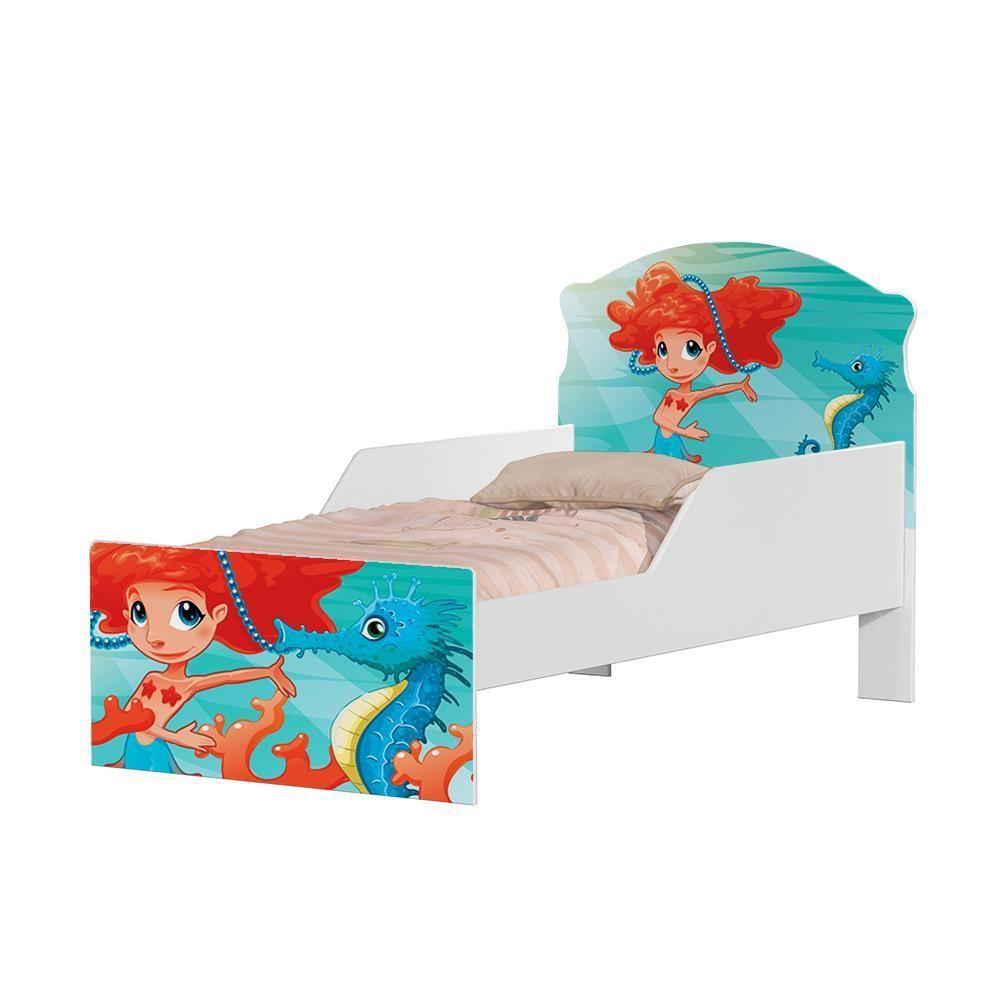 Miniatura Mini Cama Sereia Menina Com Colchão