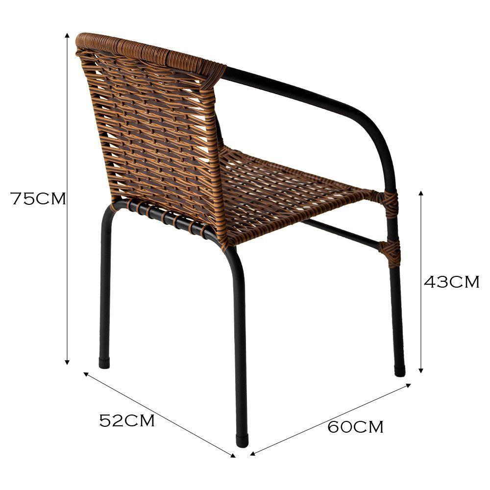 Miniatura Cadeira Para área Externa Happy Hour De Aço E Fibra Sintética Acesse Móveis Argila