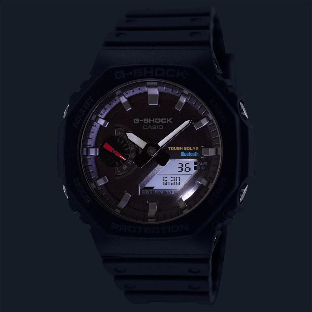 Miniatura Relógio Casio G-Shock GA-B2100-1ADR Carbon Core Guard *Bluetooh e Tough Solar