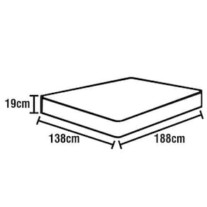 Miniatura Colchão Casal Hellen Millenium Espuma D33 com Euro Pillow e Revestimento em Tecido Jacquard 19x138x188cm - Marrom e Bege
