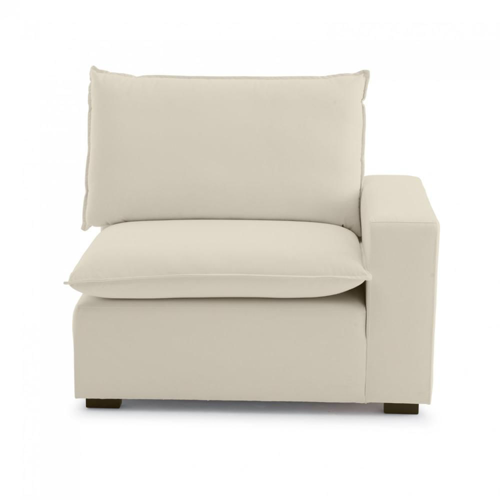 Módulo Braço Esquerdo para Sofá Modular Hug 125cm CabeCasa MadeiraMadeira Bege