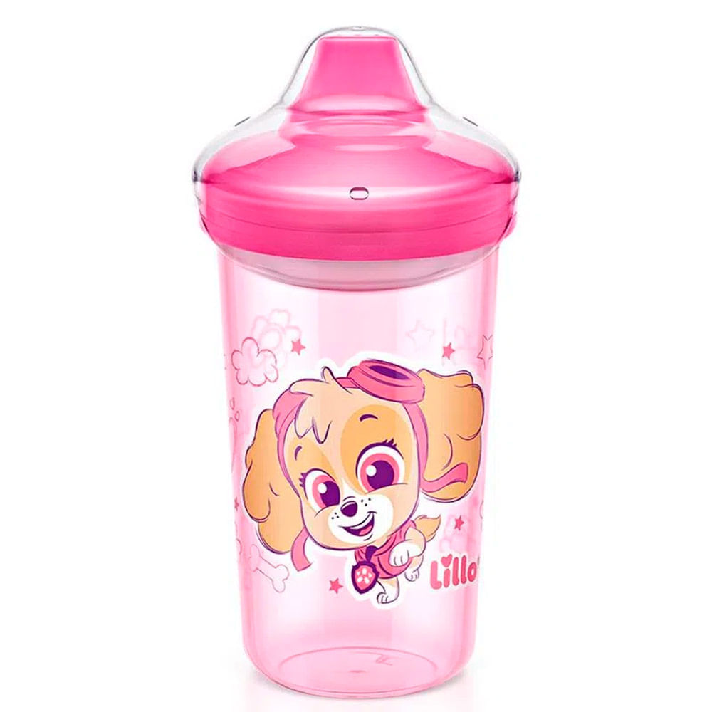 Miniatura Copo Lillo Max Antivazamento Patrulha Canina 12+ Meses Rosa 320ml