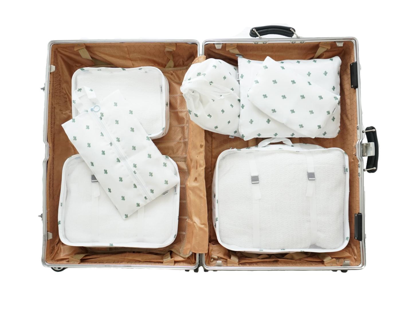 Miniatura Kit Organizador Para Mala De Viagem 7 Peças - Cactus