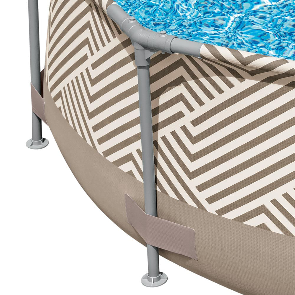 Piscina Redonda Estrutural PVC 7200 Litros 3.66 x 3.66m Mor