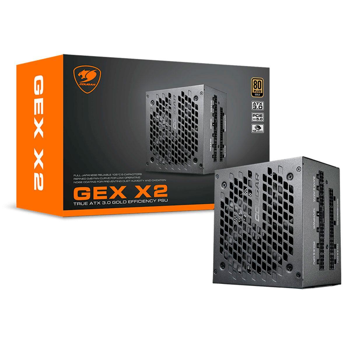 Miniatura Fonte Gamer 1000W Cougar Gex X2 1000, 80 Plus Gold, Pfc