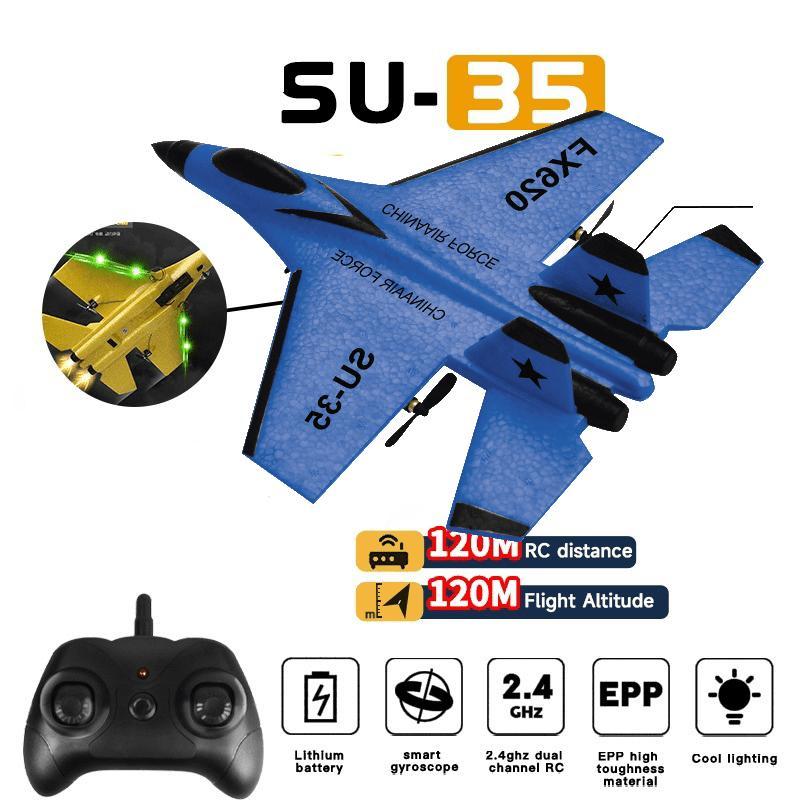 Miniatura Jato Su35 De Controle Remoto, Voo Rapido 120M, Alta Resist.