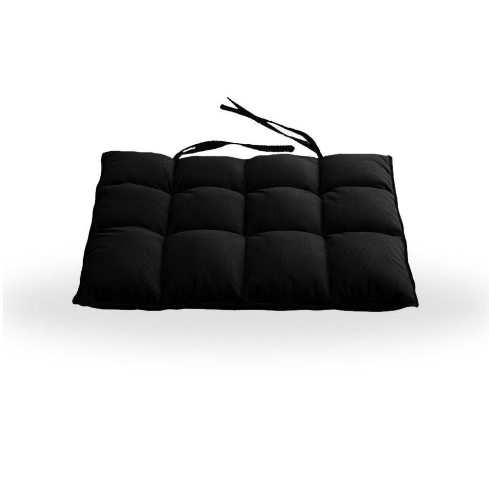 Miniatura Assentos De Cadeira Futon 40x40 Em Sued Liso - Shop Preto