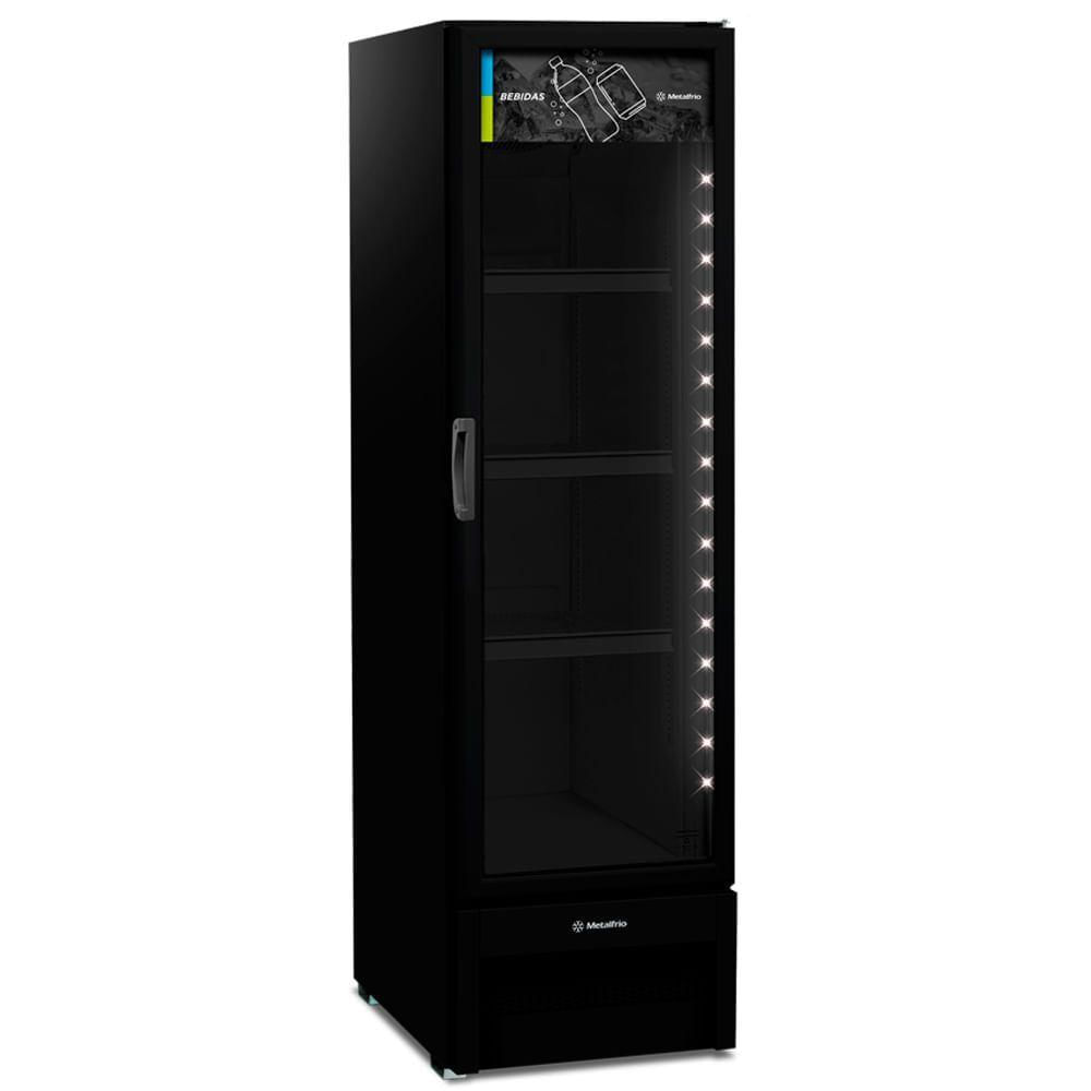 Miniatura Expositor De Bebidas Slim Vertical All Black Vb28rh Metalfrio Refrigerador 343 Litros Preto 220v