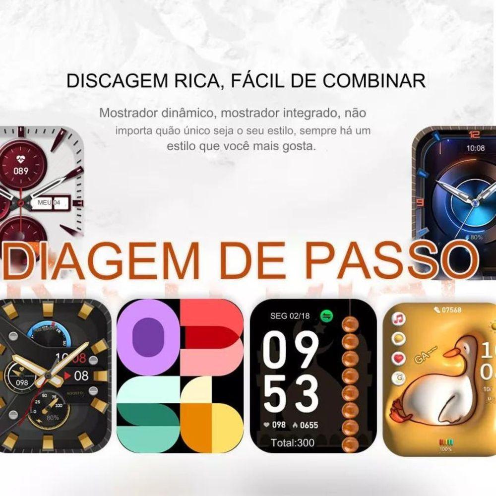 Miniatura Smartwatch Hw9 Ultra Mini Series 9 Pulso Fino 2 Pulseiras