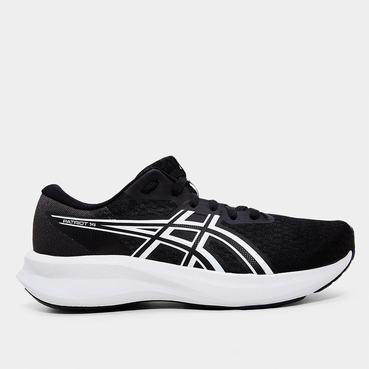 Miniatura Tênis Asics Patriot 14 Feminino Preto+Branco - 34