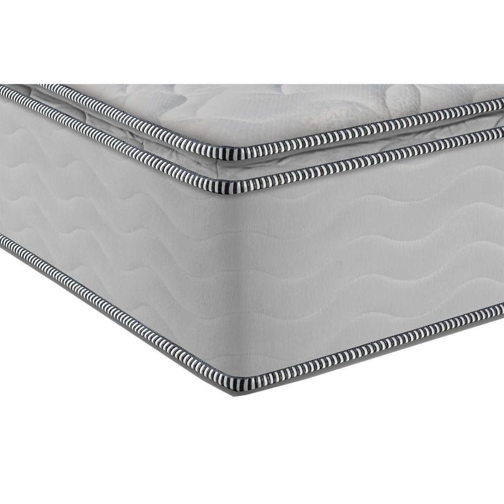 Miniatura Cama Box Queen: Colchão Molas Ensacadas Probel Masterpocket Perfil Springs + Base White(158X198)
