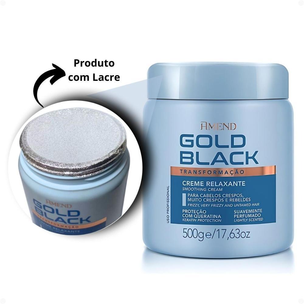 Miniatura Kit Amend Gold Black Creme Amônia, Neutralizante E Reparador