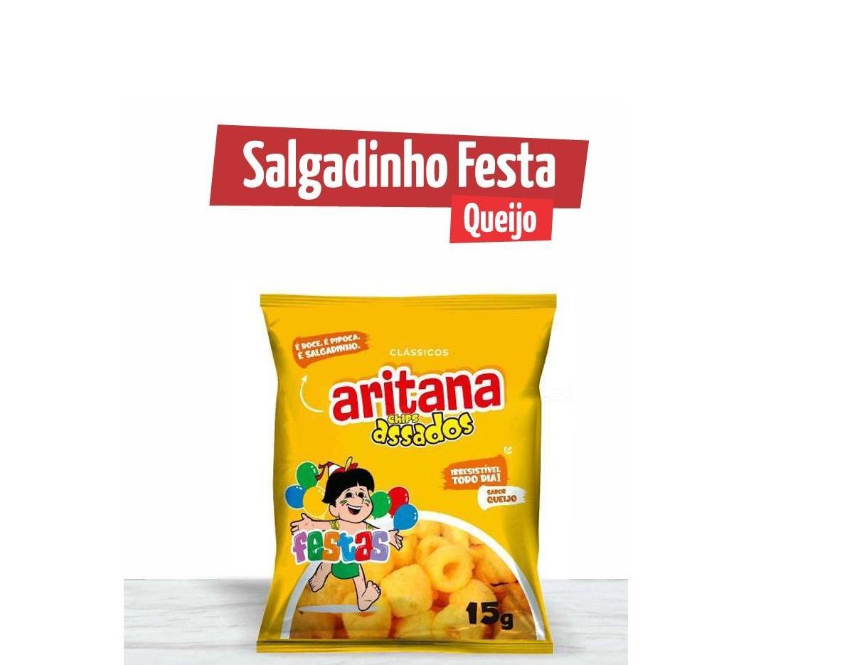Mini Salgadinho Chips Aritana 15G Para Festa - 125 Unidades