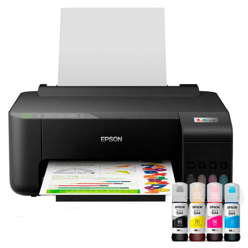 Miniatura Impressora Epson EcoTank L1250 Tanque de Tinta Colorida Wi-Fi Preto - Bivolt