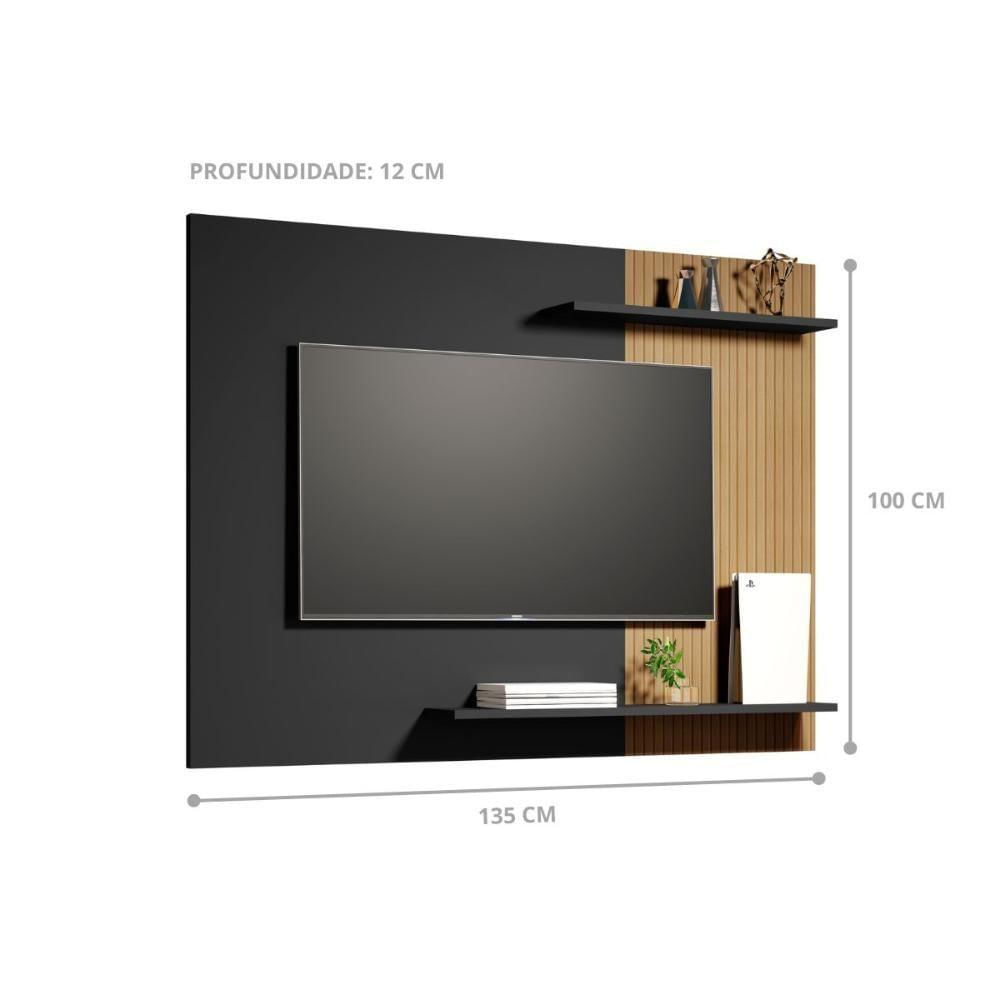 Miniatura Painel Para Tv 50 Polegadas La Spazia Preto Ripado