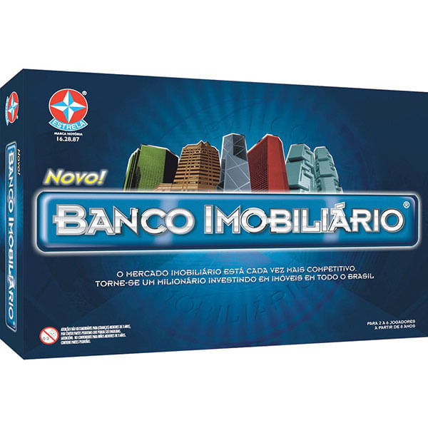 Miniatura Jogo Banco Imobiliário Grande Tabuleiro - Estrela Azul - Jogo - Estrela - Banco imobilia´rio