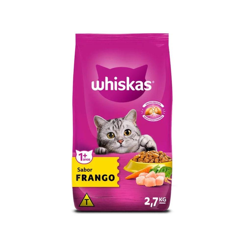 Miniatura Ração para Gatos Frango 2,7kg - WHISKAS Ração para Gatos Frango - WHISKAS