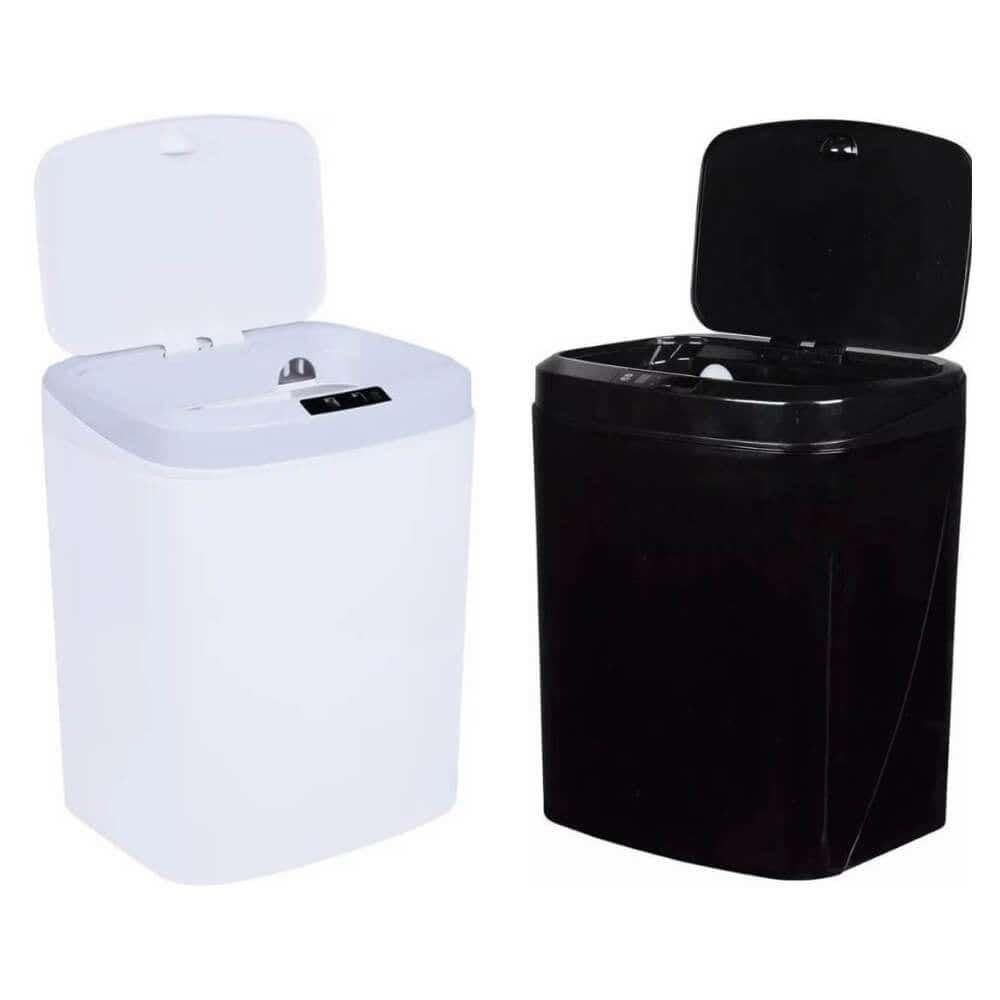 Miniatura Lixeira Automática Sensor de Aproximação 16 Litros com USB KALA Branco