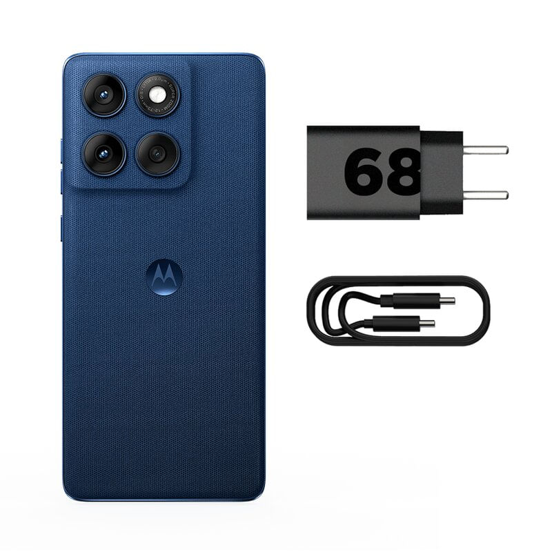 Smartphone Motorola Edge 60 5G - Azul Marinho, 512GB, 24GB (12 GB RAM+12 GB Ram Boost), Câmera Dupla 50MP Sony e Tela de 6.7"