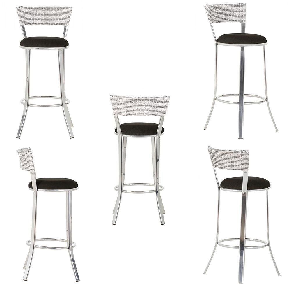 Conjunto Com 2 Banquetas Em Alumínio, Fibra Sintética E Impermeável Tc Marmore A10