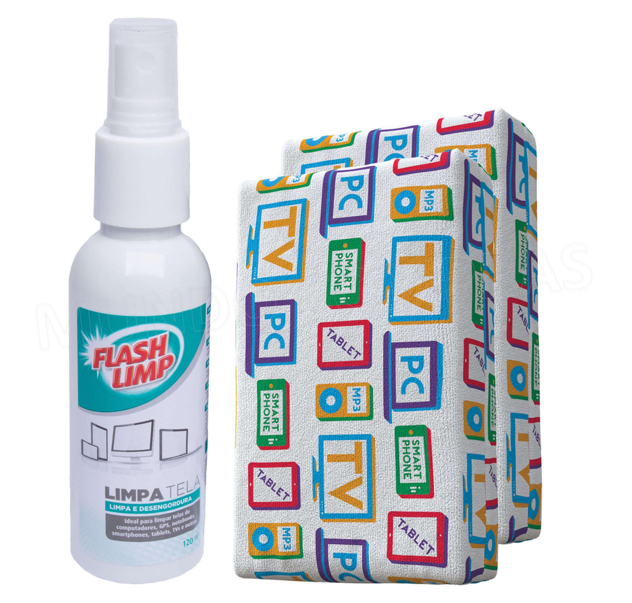Miniatura Kit Limpa Tela Flash Limp 120Ml