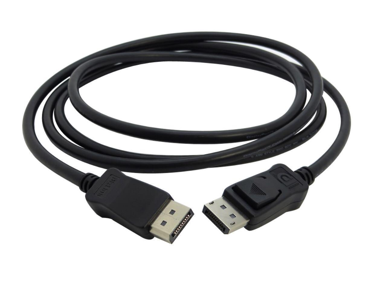 Miniatura Cabo Displayport 1.4A 240Hz 8K 1.8M Blindado Conector Trava