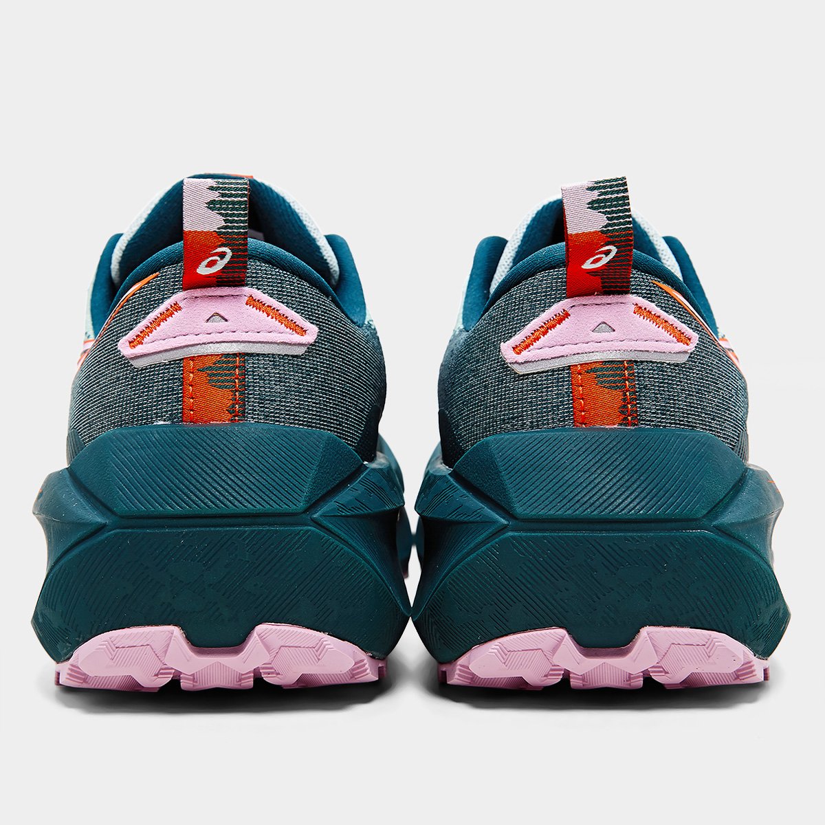 Miniatura Tênis Asics Trabuco Max 4 Feminino Azul+Laranja - 34