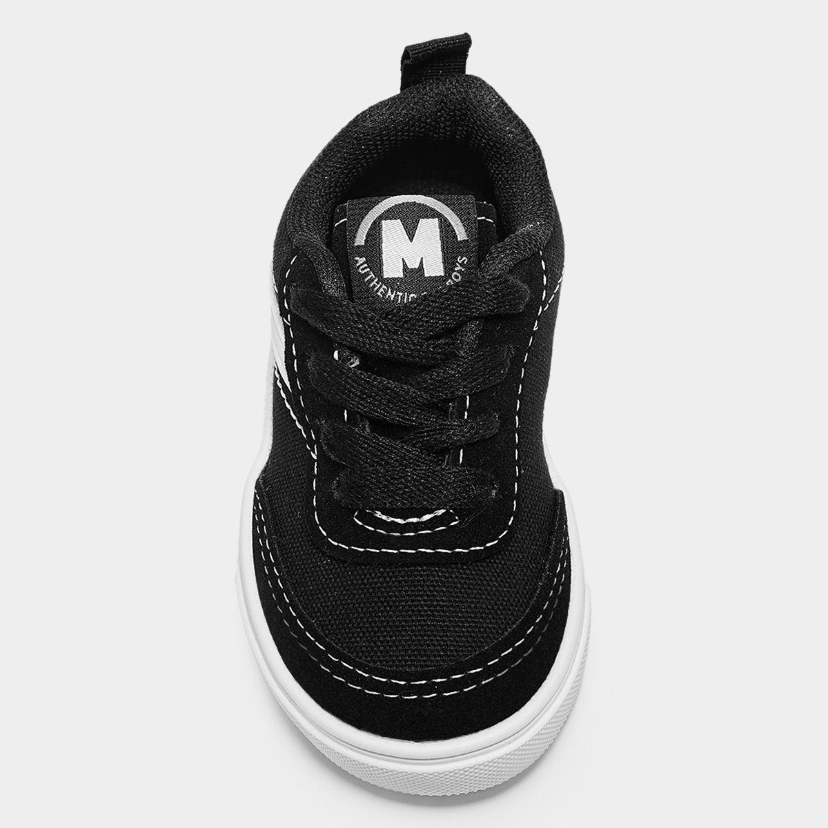Miniatura Tênis Infantil Molekinho Casual Menino Preto+Branco - 19