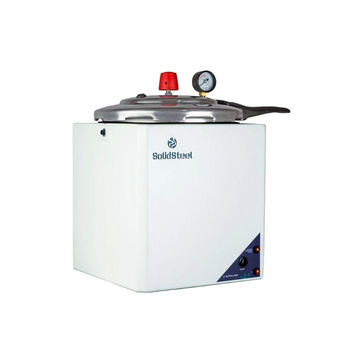 Miniatura Autoclave 8L Anvisa Instrumento Cirúrgico Solid Steel - 110V