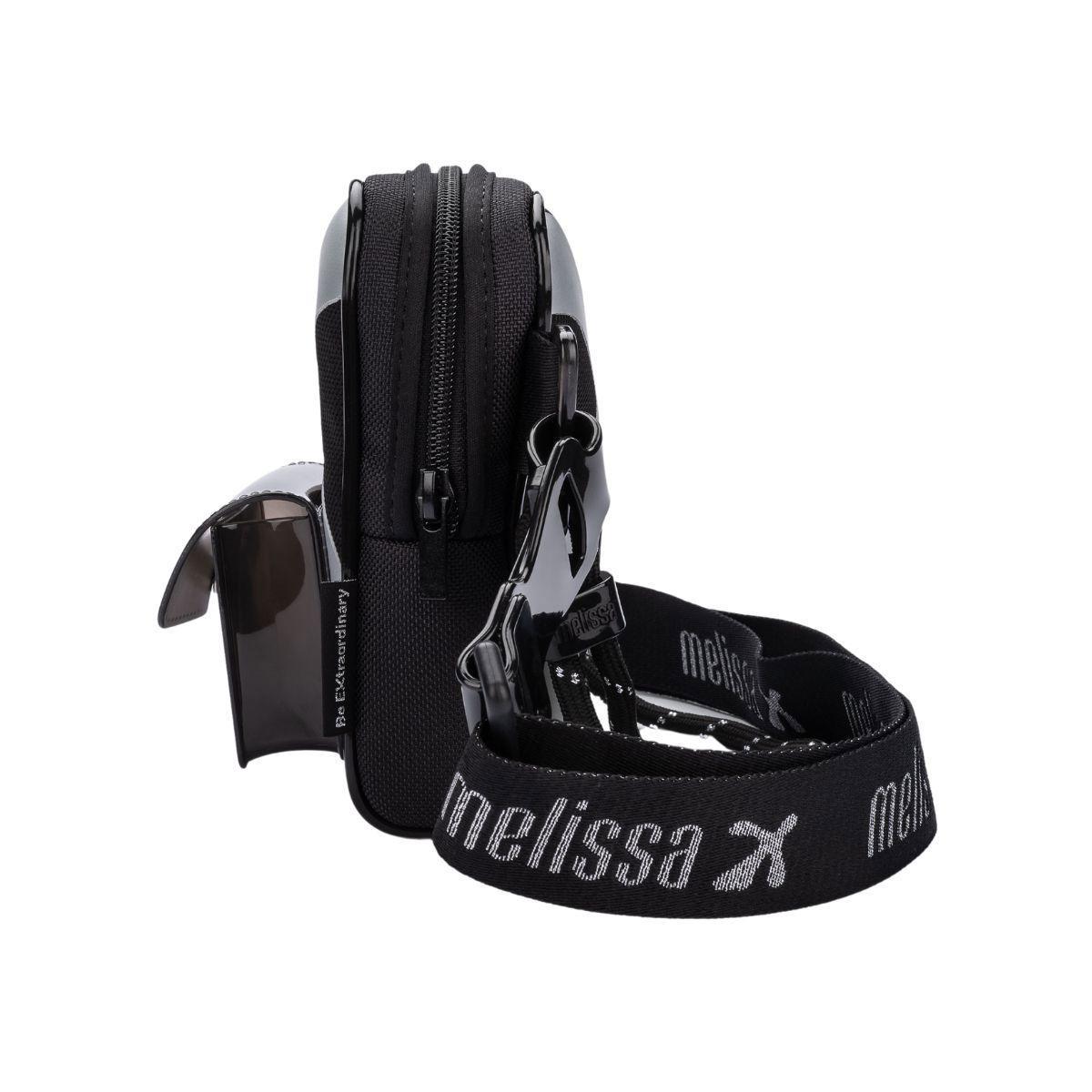 Miniatura Bolsa Melissa X Heat Bag Preto Prata