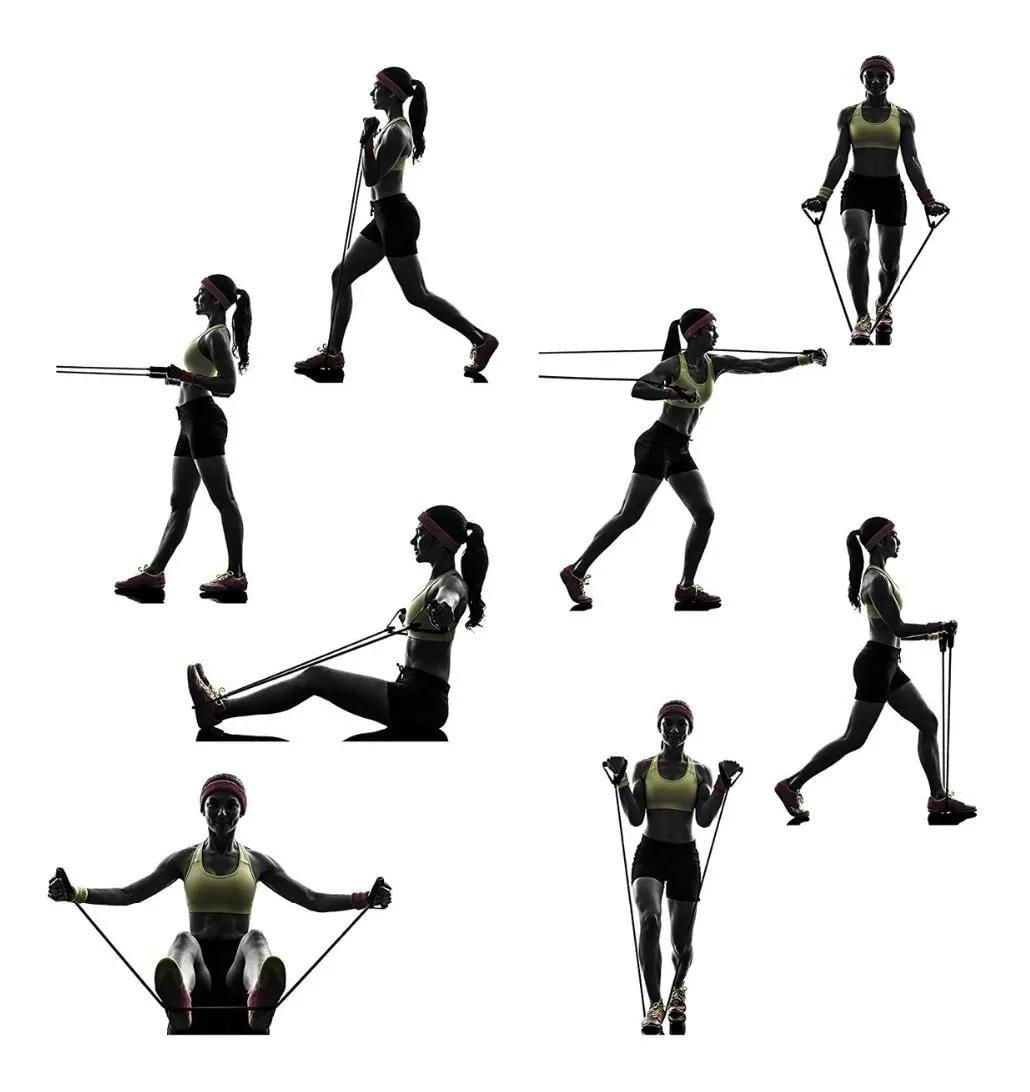Miniatura Banda Elástica Resistência Extensor Funcional Fitness Roxo