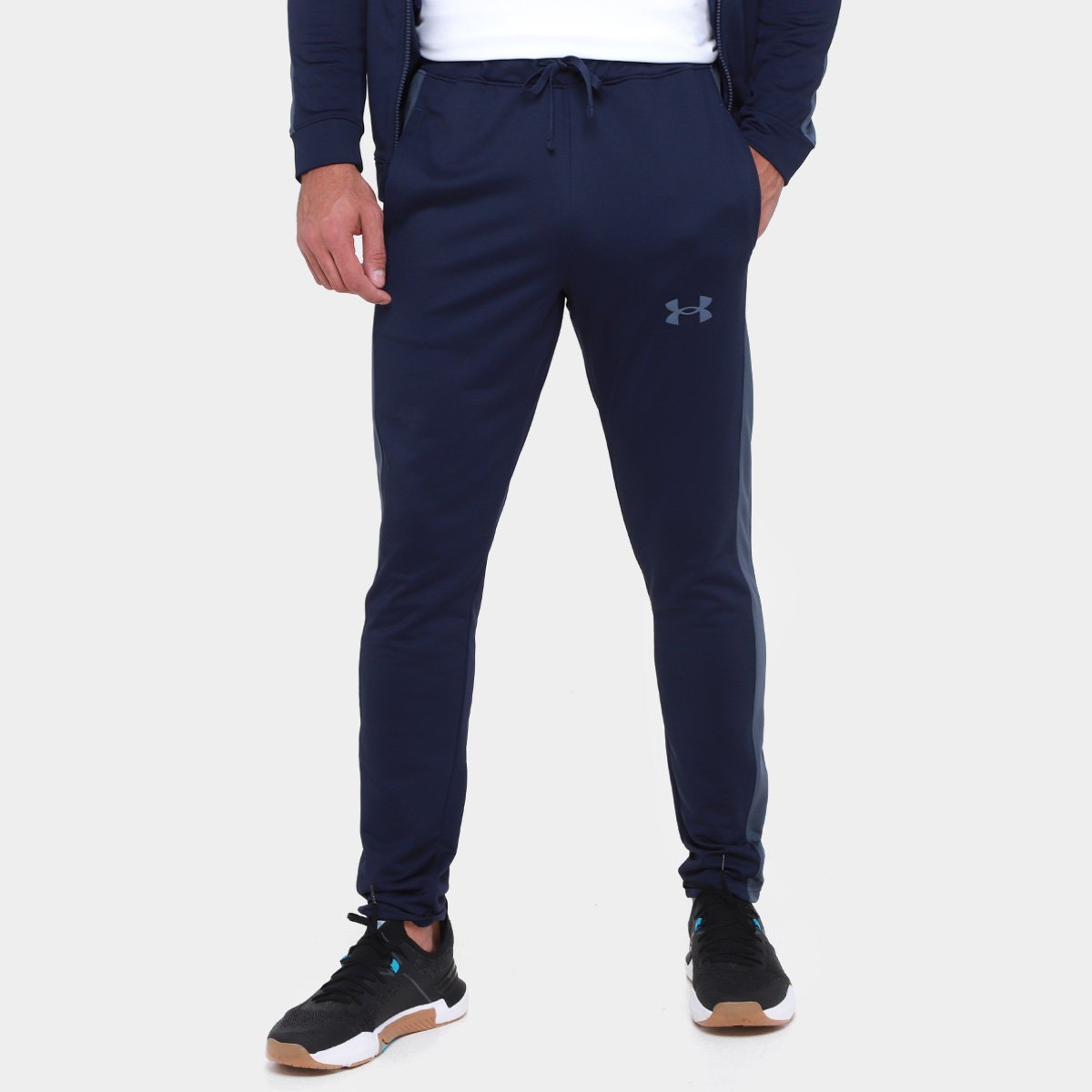 Miniatura Agasalho Under Armour Knit Masculino Marinho+Cinza - G