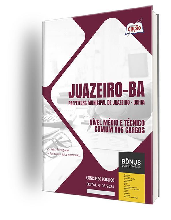 Miniatura Apostila Prefeitura Juazeiro Ba 2024 Nível Médio E Técnico