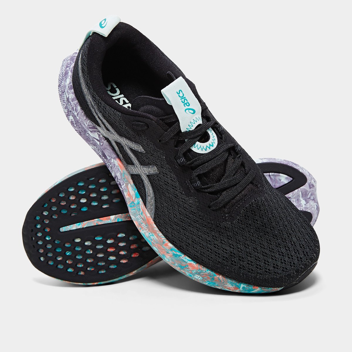 Miniatura Tênis Asics Noosa Tri 16 Masculino Preto+Azul claro - 39