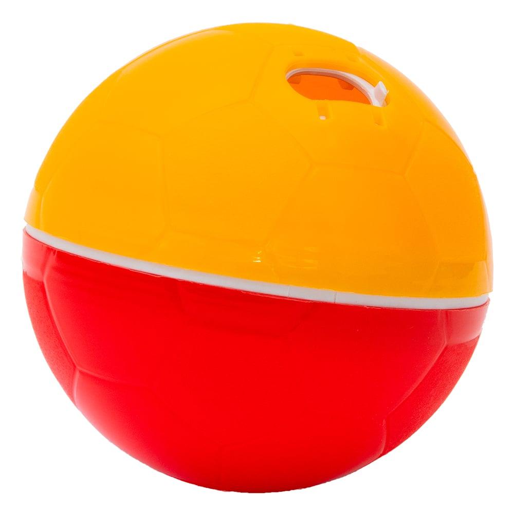Miniatura Brinquedo Amicus Crazy Ball Vermelho e Amarelo para Cães e Gatos - Tam. P