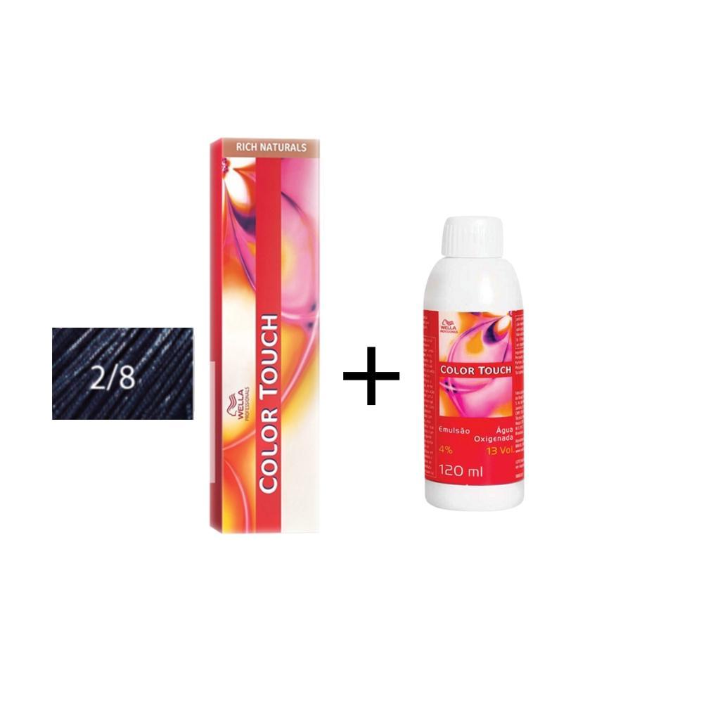 Miniatura Kit Coloração+Emulsão Color Touch 2.8 Preto Azulado 60G