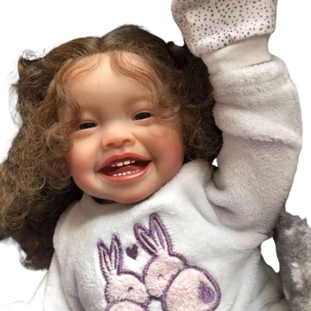 Miniatura Bebê Reborn Menina Realista Artesanal Toda Em Vinil De Silicone Macio