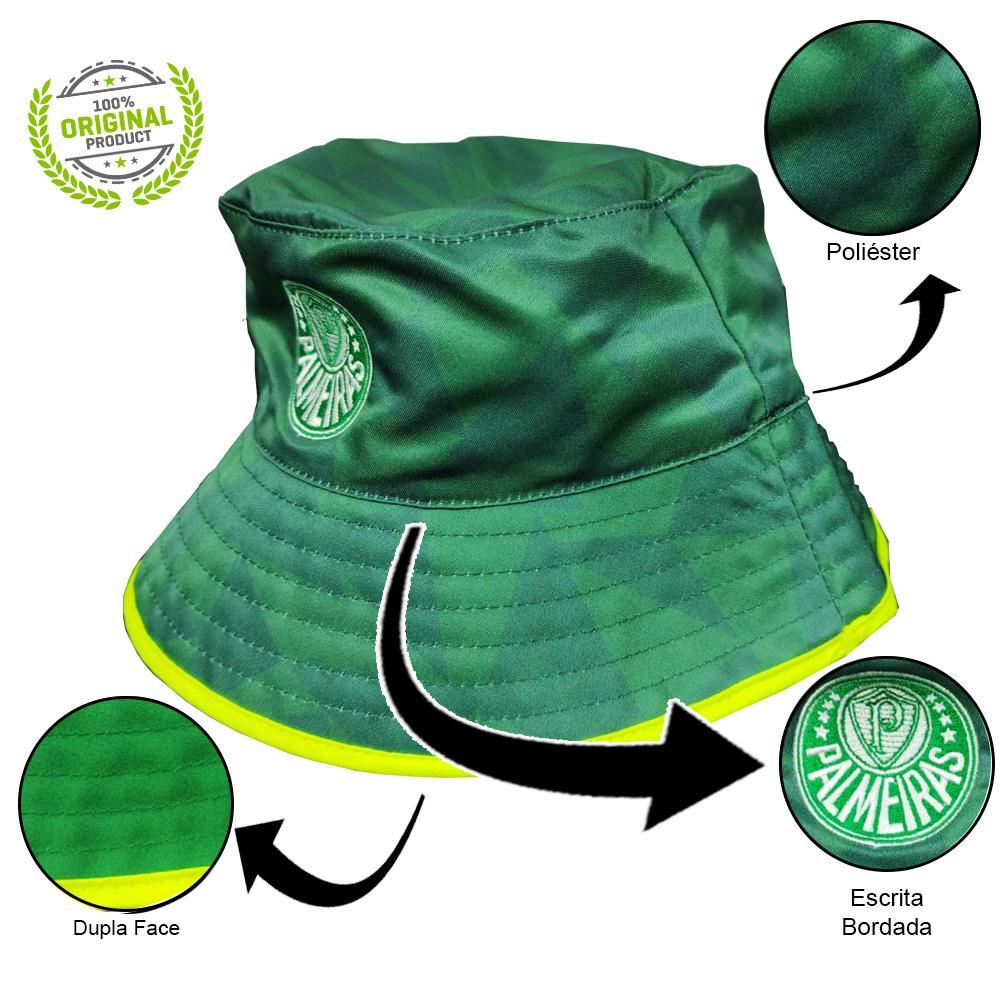 Chapéu Palmeiras Bucket Verde Dupla Face - Licenciado